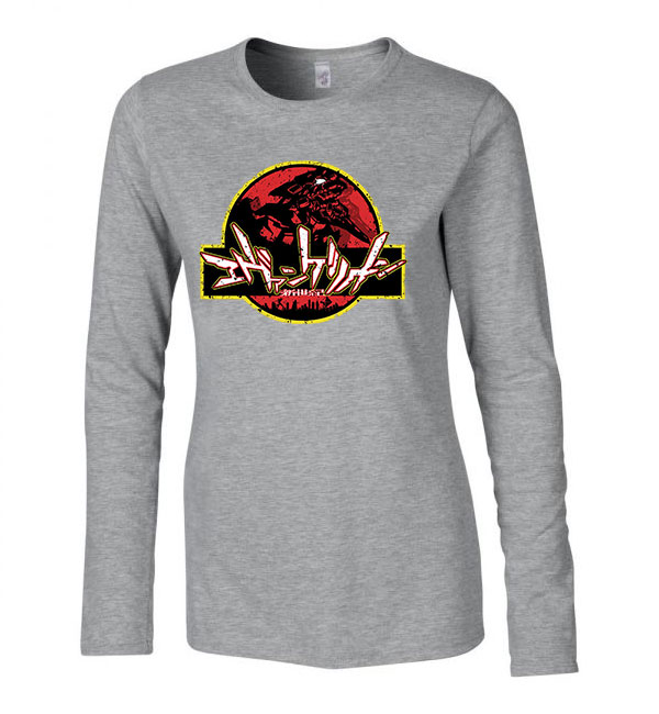 evangelion Sportszürke Női Hosszú Ujjú Póló