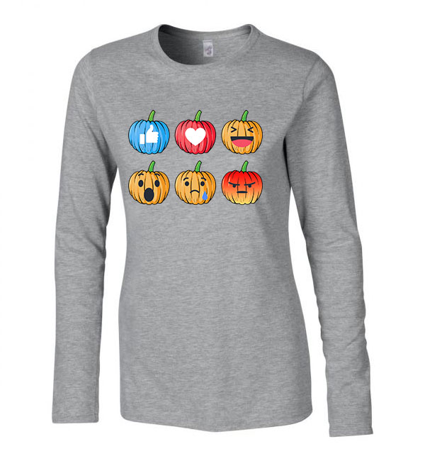emoji tökök tök Sportszürke Női Hosszú Ujjú Póló