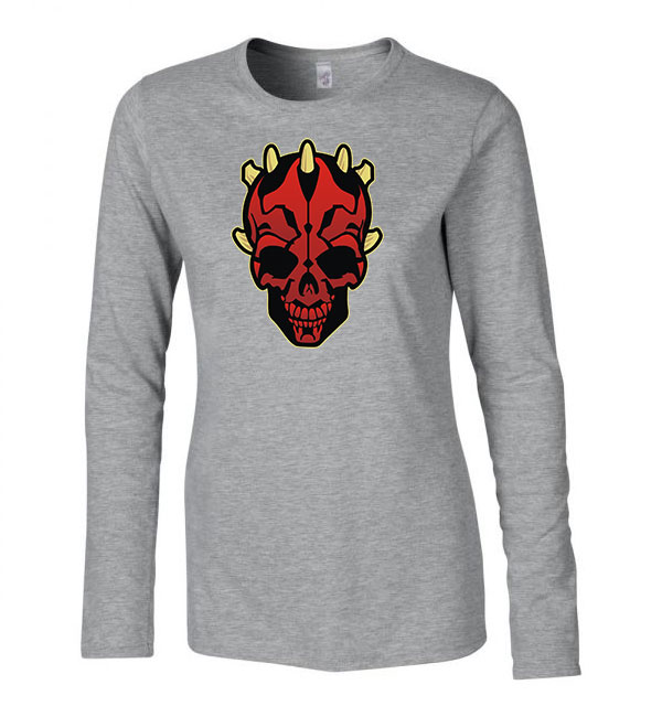 darth maul koponya Sportszürke Női Hosszú Ujjú Póló