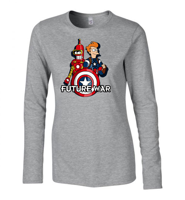 futurama Sportszürke Női Hosszú Ujjú Póló