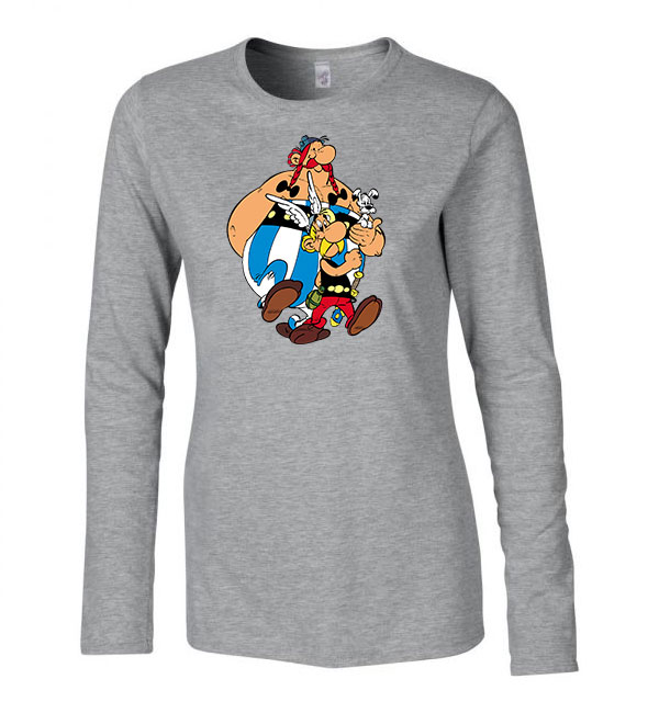 Asterix és Obelix Sportszürke Női Hosszú Ujjú Póló