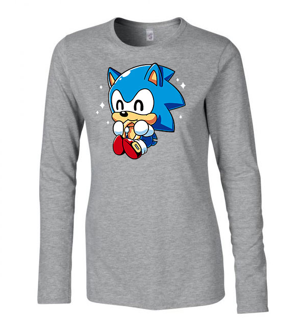 baba sonic Sportszürke Női Hosszú Ujjú Póló