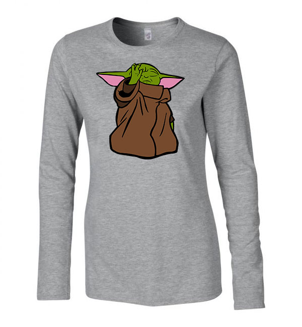 baba yoda baby yoda Sportszürke Női Hosszú Ujjú Póló