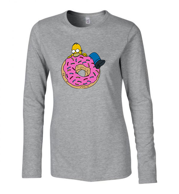 homer simpson fánk Sportszürke Női Hosszú Ujjú Póló