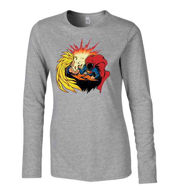 son goku superman Sportszürke Női Hosszú Ujjú Póló