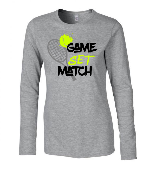tennis tenisz Sportszürke Női Hosszú Ujjú Póló