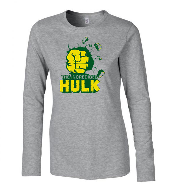hulk smash Sportszürke Női Hosszú Ujjú Póló