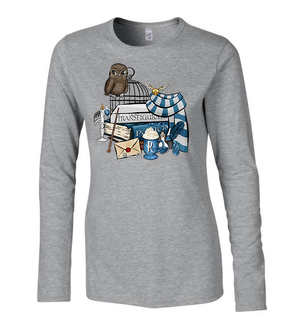 harry potter hollóhát ravenclaw Sportszürke Női Hosszú Ujjú Póló