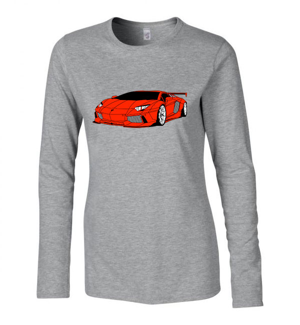 ferrari Sportszürke Női Hosszú Ujjú Póló