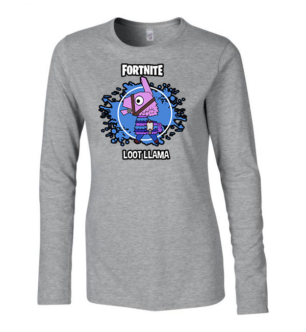 loot láma fortnite Sportszürke Női Hosszú Ujjú Póló