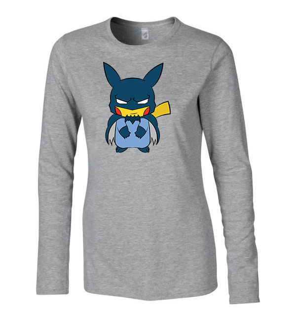 pokemon pikachu Sportszürke Női Hosszú Ujjú Póló