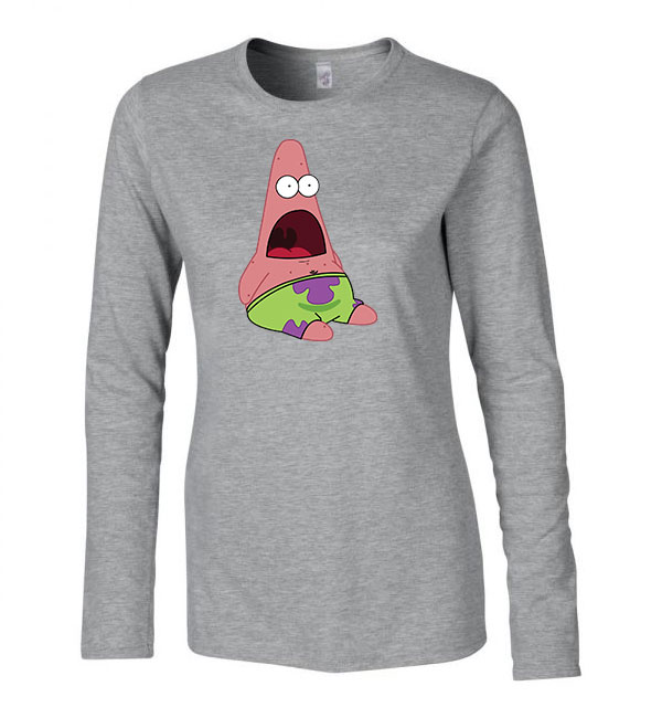 spongya bob patrik Sportszürke Női Hosszú Ujjú Póló