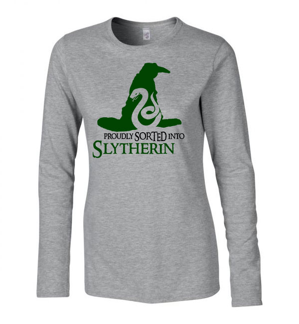 harry potter mardekár slytherin Sportszürke Női Hosszú Ujjú Póló