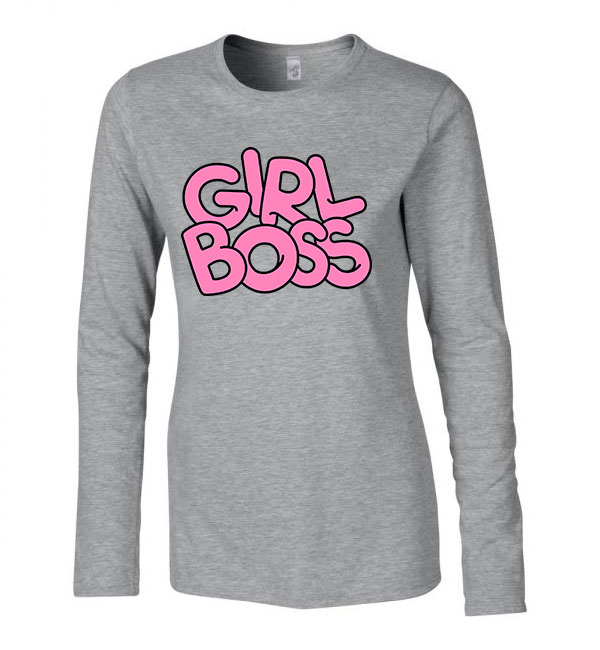 Girl Boss Sportszürke Női Hosszú Ujjú Póló