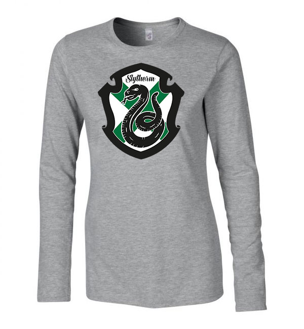 slytherin mardekár harry potter Sportszürke Női Hosszú Ujjú Póló