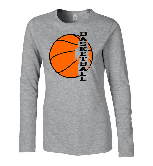 kosár kosaras basketball Sportszürke Női Hosszú Ujjú Póló
