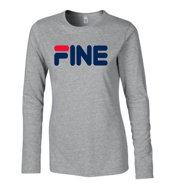 fila fine humor Sportszürke Női Hosszú Ujjú Póló
