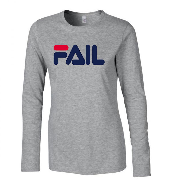 Fail fila humor Sportszürke Női Hosszú Ujjú Póló