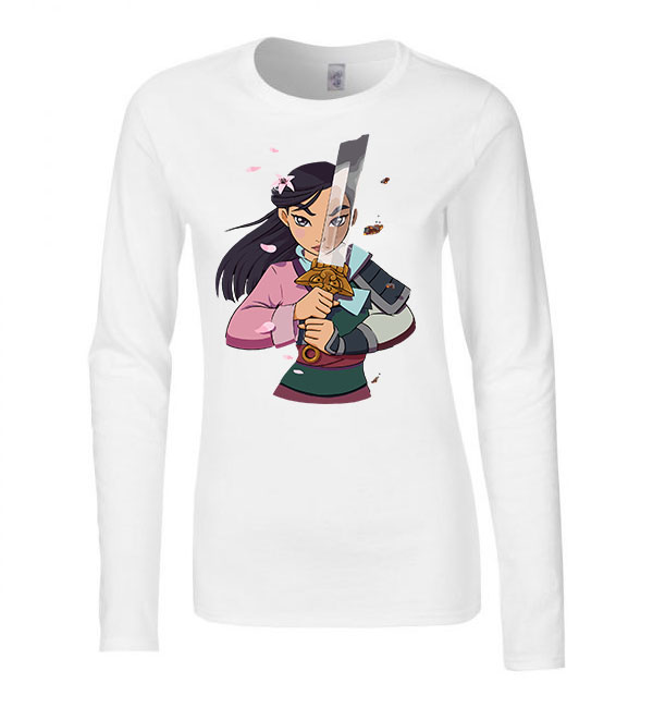 Mulan Fehér Női Hosszú Ujjú Póló
