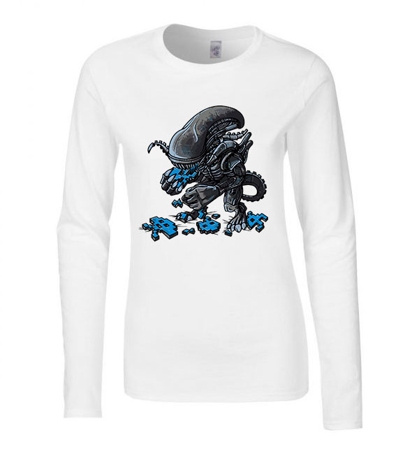 alien Fehér Női Hosszú Ujjú Póló
