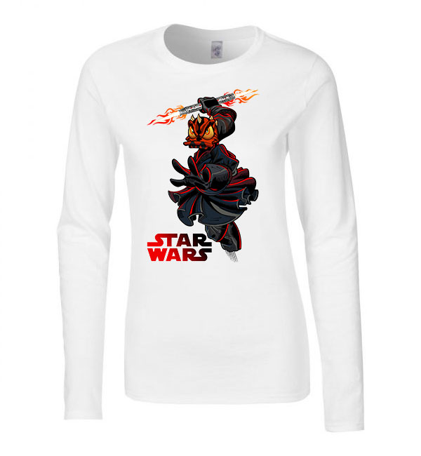 darth maul donald kacsa Fehér Női Hosszú Ujjú Póló
