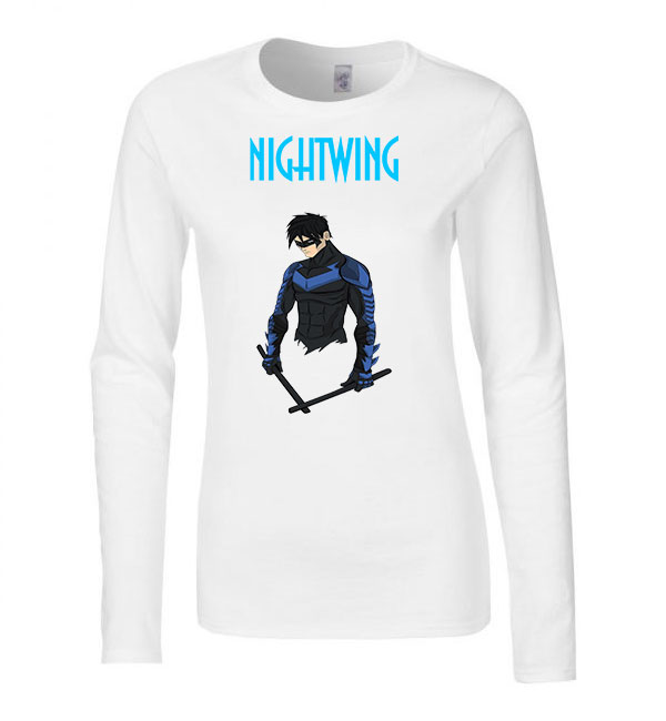 nightwing dc Fehér Női Hosszú Ujjú Póló