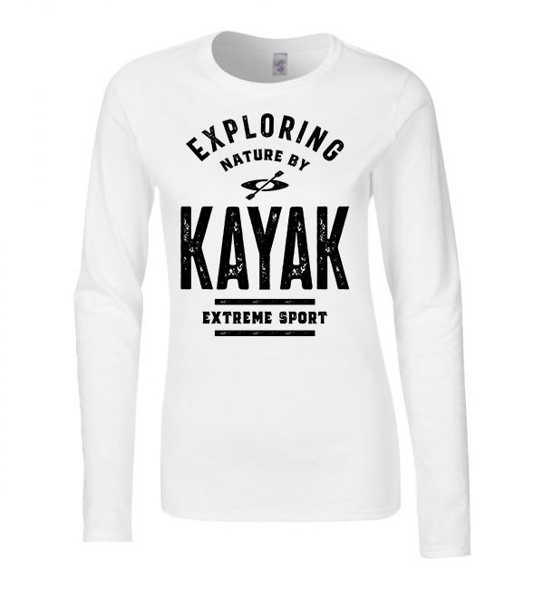 kajak kenu kayak Fehér Női Hosszú Ujjú Póló