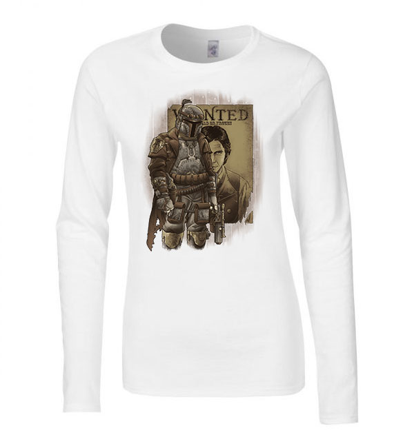 boba fett han solo Fehér Női Hosszú Ujjú Póló