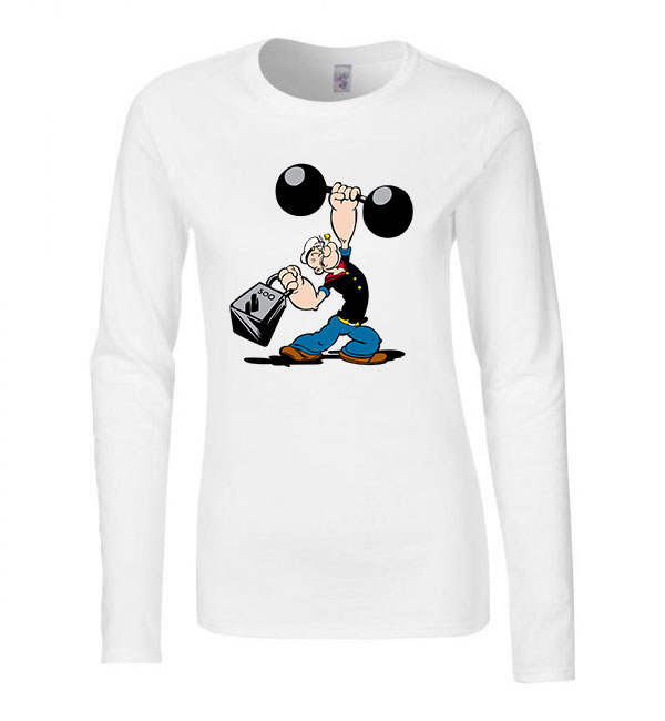 Popeye Kondi Fehér Női Hosszú Ujjú Póló