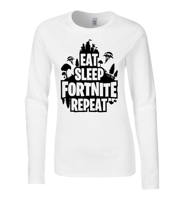 Fortnite battle royale Fehér Női Hosszú Ujjú Póló