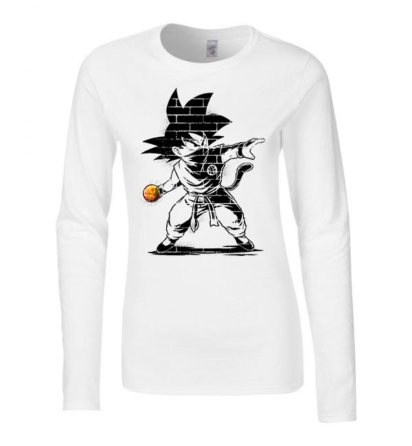son goku dragon ball Fehér Női Hosszú Ujjú Póló