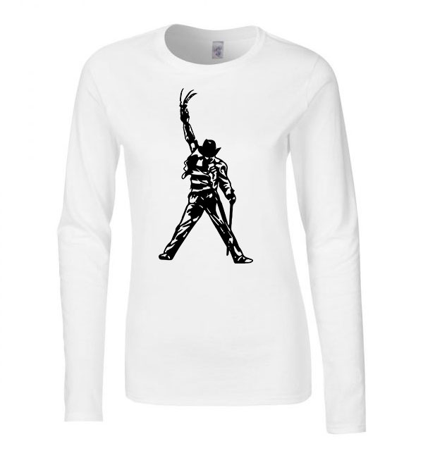 freddy krueger Fehér Női Hosszú Ujjú Póló
