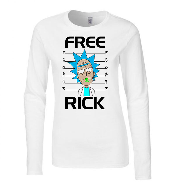 rick és morty Fehér Női Hosszú Ujjú Póló