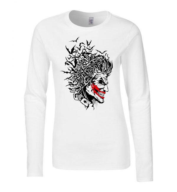 joker Fehér Női Hosszú Ujjú Póló