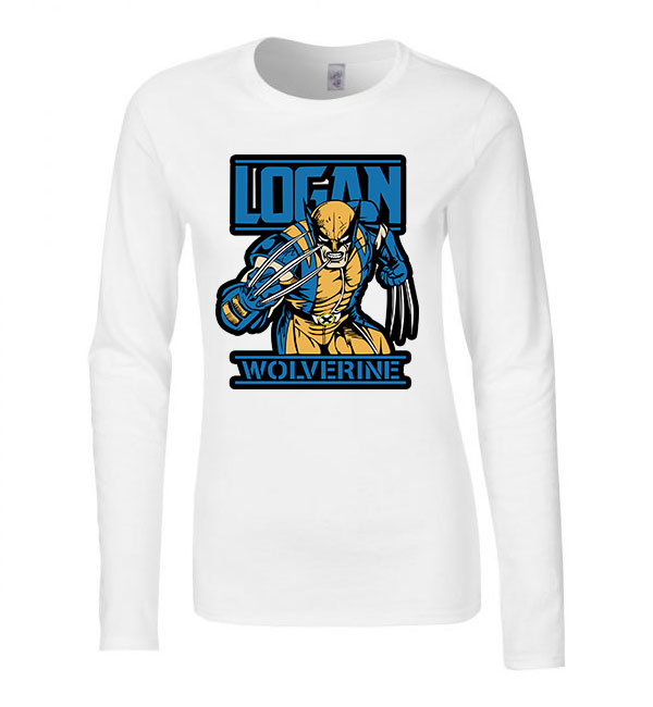 wolverine logan x-men rozsomák Fehér Női Hosszú Ujjú Póló
