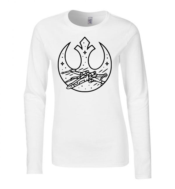 Star Wars X-wing X-szárnyú Fehér Női Hosszú Ujjú Póló