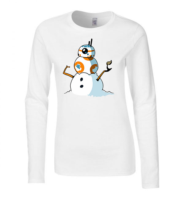 Star Wars BB8 Fehér Női Hosszú Ujjú Póló
