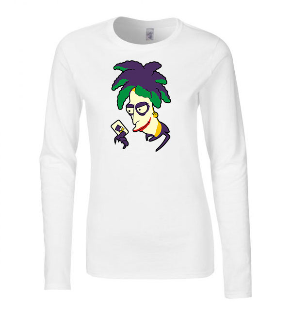 Joker Balfék Bob Simpson Család Fehér Női Hosszú Ujjú Póló