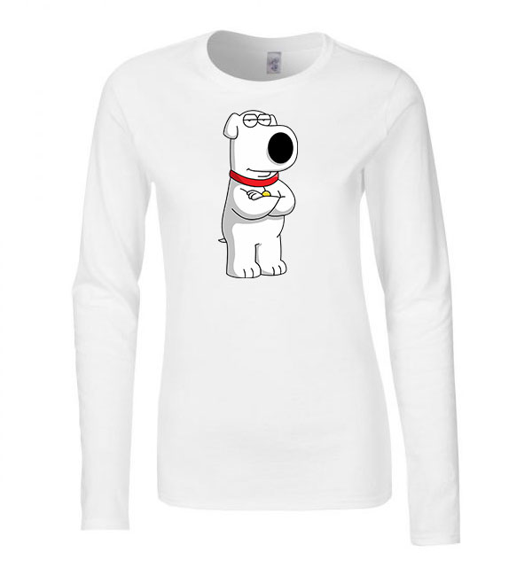 brian family guy Fehér Női Hosszú Ujjú Póló