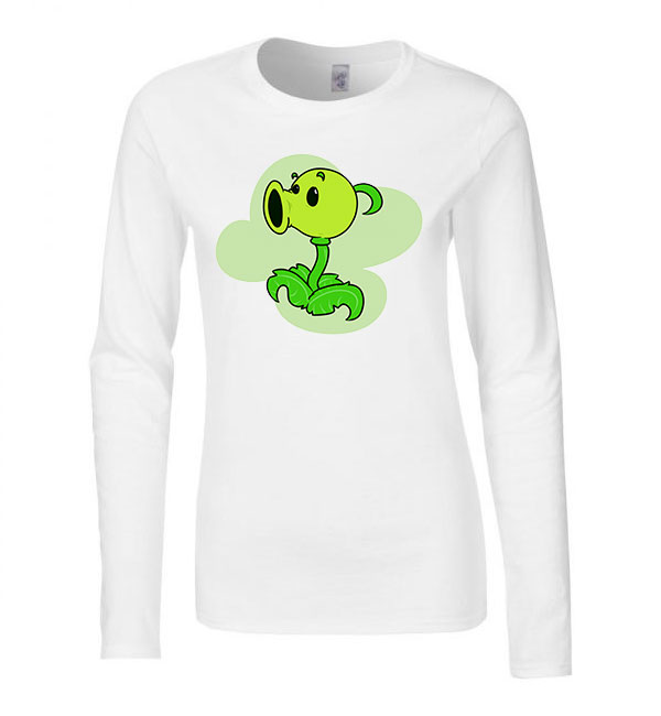 Plants vs zombies Fehér Női Hosszú Ujjú Póló