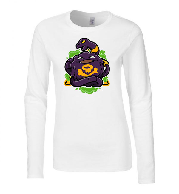 Pokemon Koffing Fehér Női Hosszú Ujjú Póló