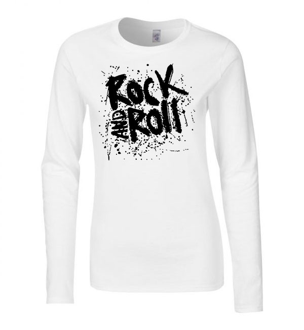 rock n roll Fehér Női Hosszú Ujjú Póló