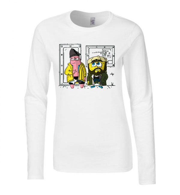 spongya bob jay és néma bob Fehér Női Hosszú Ujjú Póló