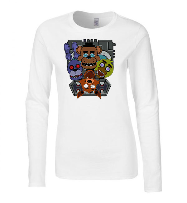 Five Nights At Freddy's Fehér Női Hosszú Ujjú Póló