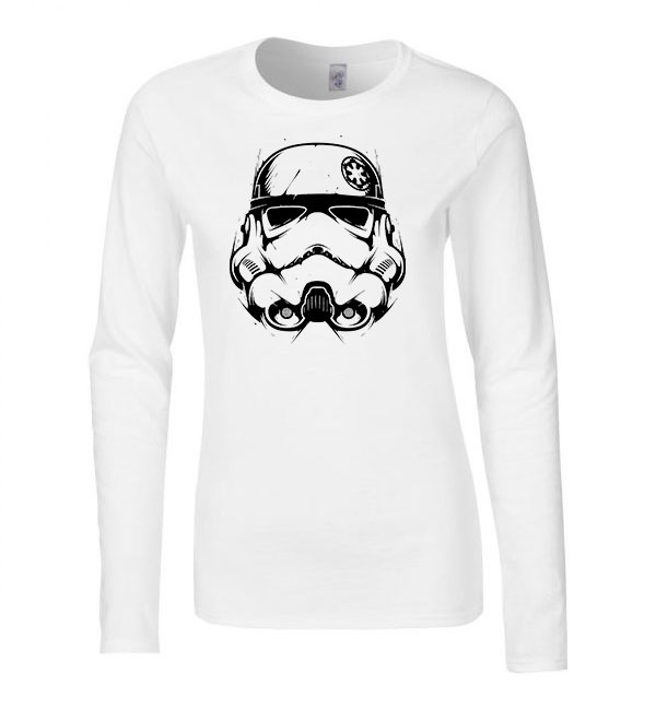 storm trooper star wars Fehér Női Hosszú Ujjú Póló
