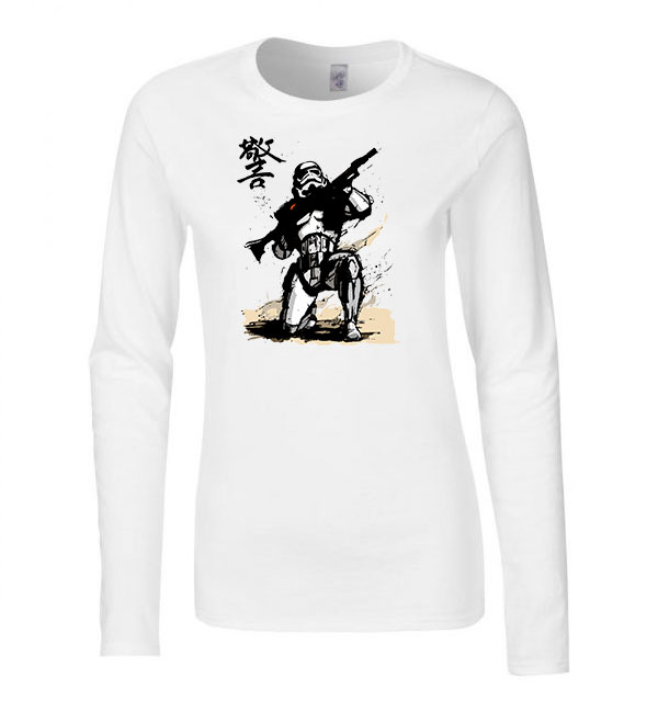 storm trooper star wars Fehér Női Hosszú Ujjú Póló