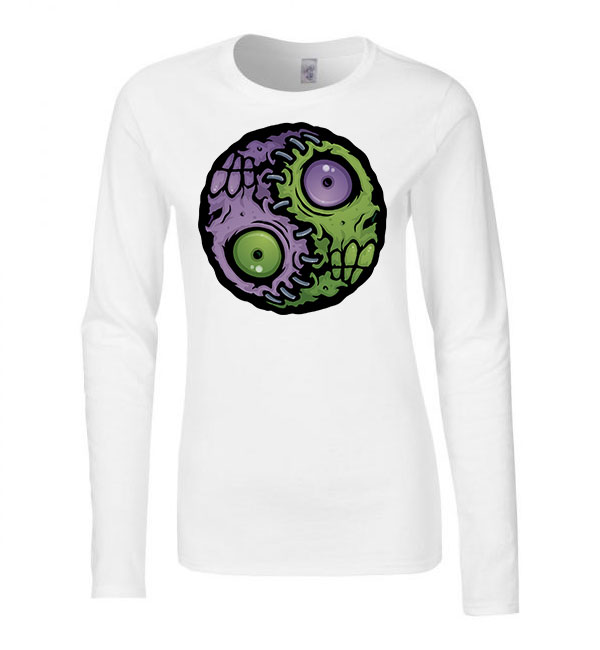 zombi halloween Fehér Női Hosszú Ujjú Póló