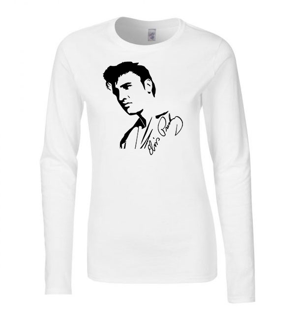 elvis presley Fehér Női Hosszú Ujjú Póló