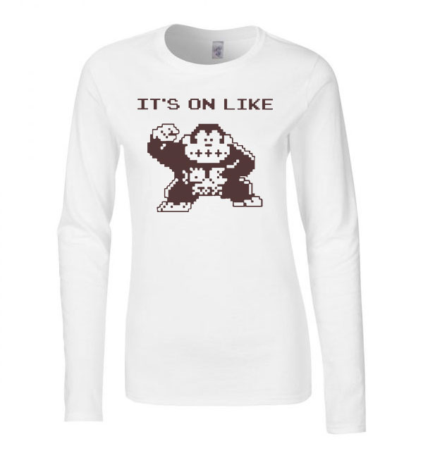 Donky Kong Fehér Női Hosszú Ujjú Póló