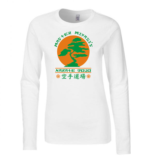 miyagi karate kölyök Fehér Női Hosszú Ujjú Póló